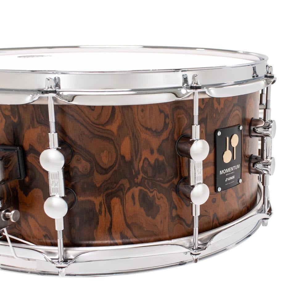 Sonor Momentum Beech Snare Drum 14x6.5 California Burl - Drum Center Of Portsmouth