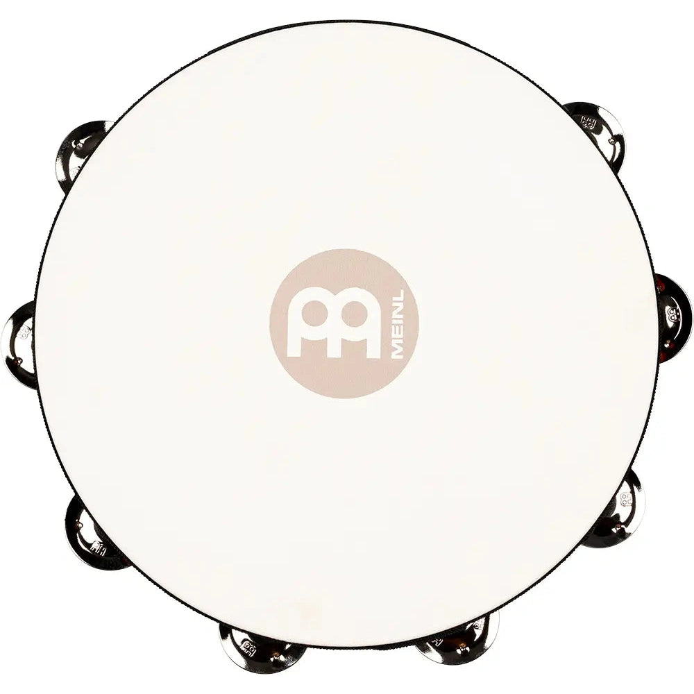 [SO] Meinl Headed Wood Tambourine Steel Jingles 2 Rows African Brown - Drum Center Of Portsmouth