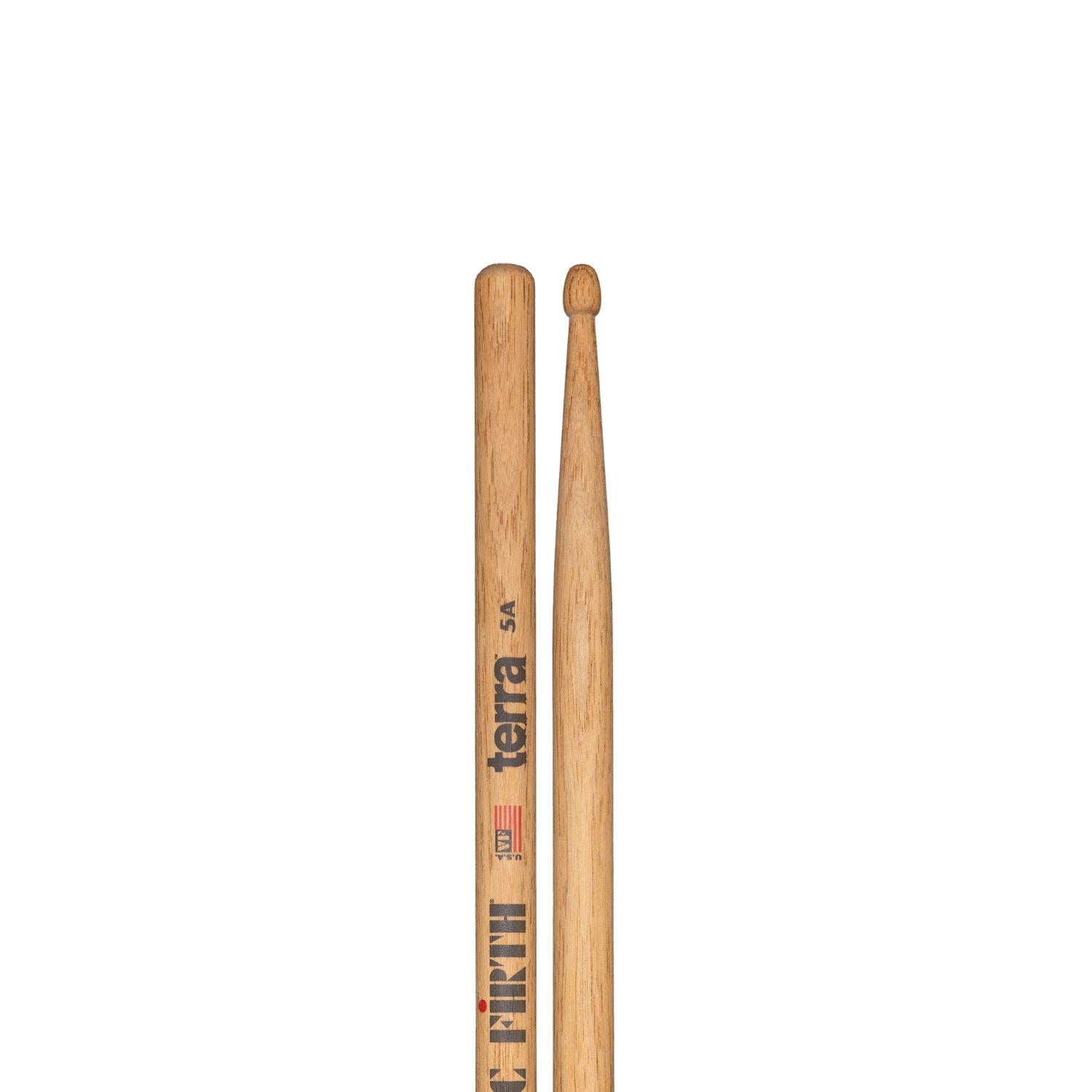 Vic Firth 3 Pair of American Classic 5A Drum Stick w/Black Finish & Free Pair of 5AT Terra - Drum Center Of Portsmouth