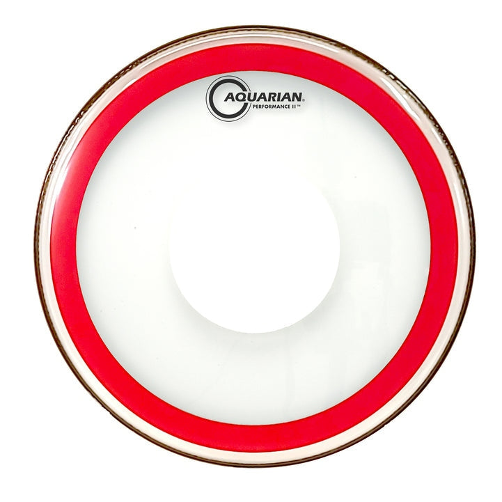 Aquarian Performance II Clear Drumhead w/Power Dot & Ring - Drum Center Of Portsmouth