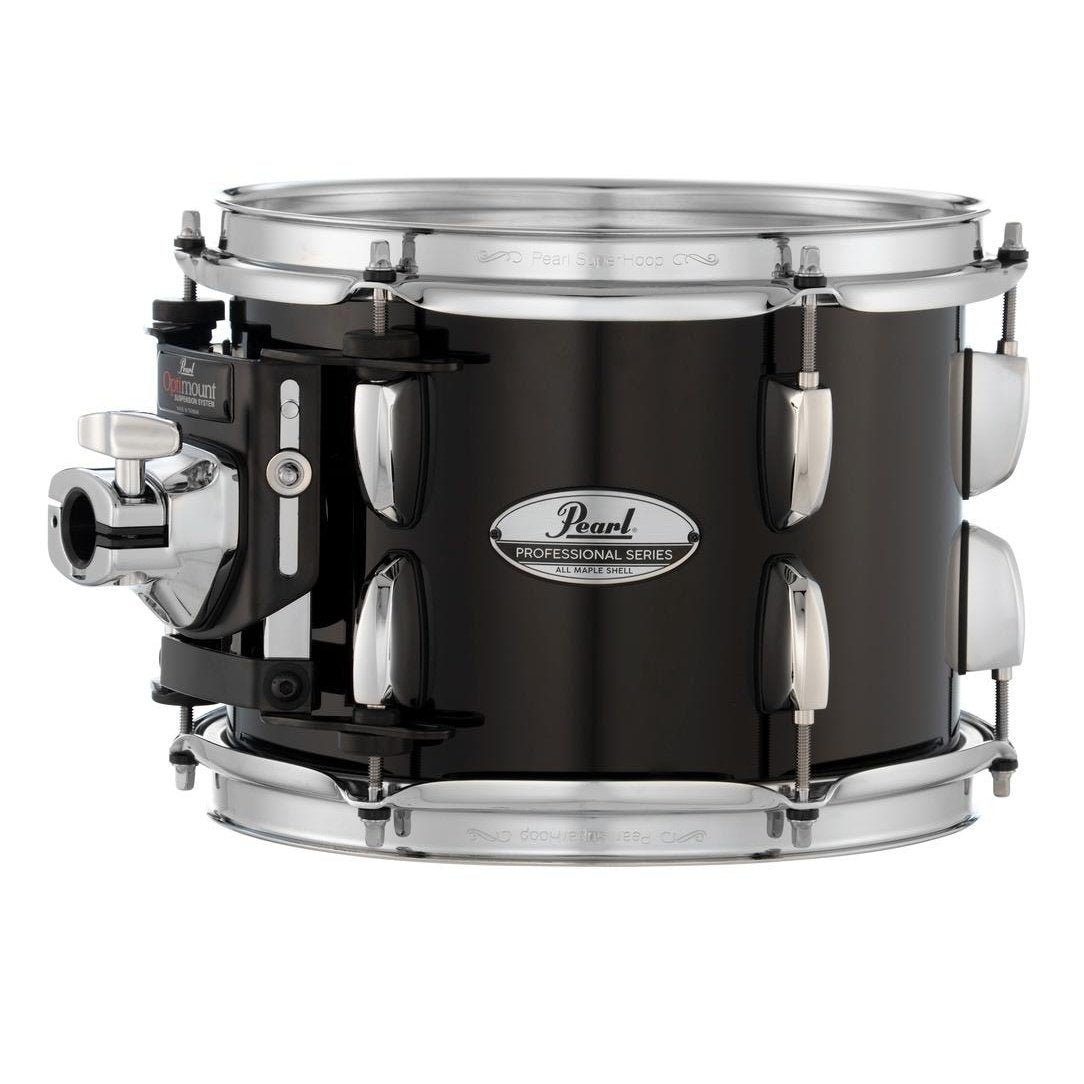Pearl Professional Maple Tom 12x8 Piano Black - Drum Center Of Portsmouth