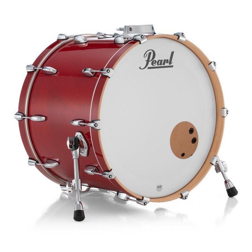 Pearl Professional Maple Bass Drum 22x18 w/BB3 Bracket Sequoia Red - Drum Center Of Portsmouth