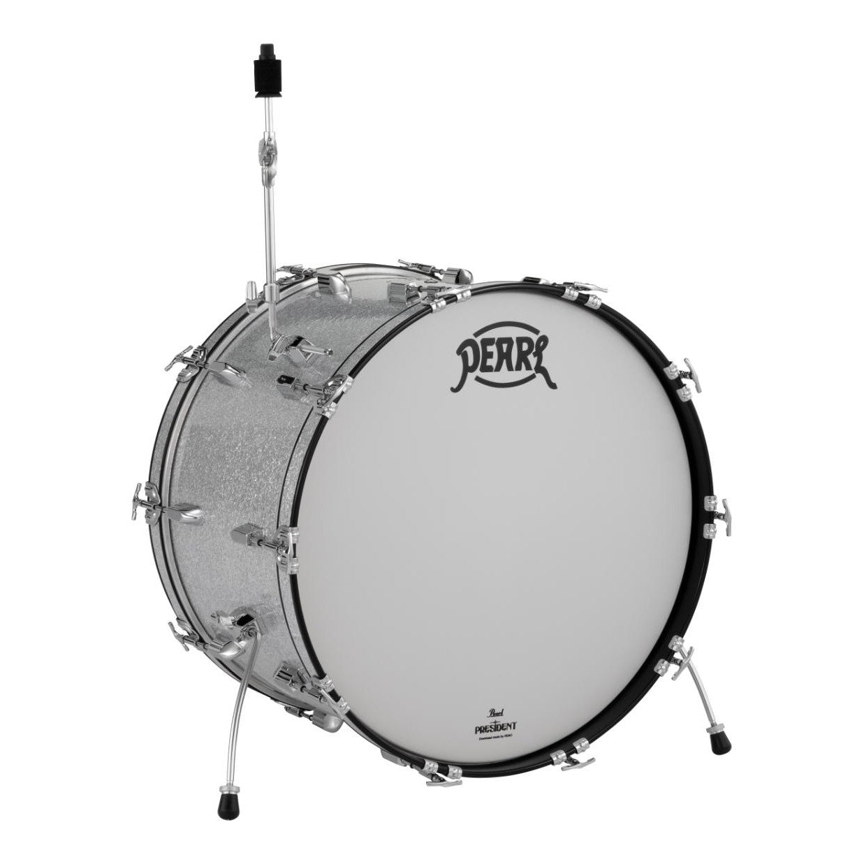 Pearl President Series Deluxe Bass Drum 24x14 Silver Sparkle - Drum Center Of Portsmouth