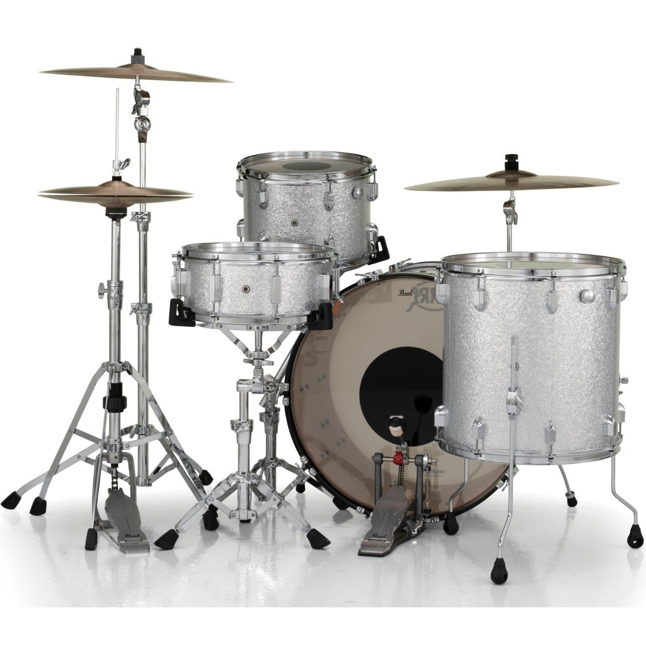 Pearl President Series Deluxe 3pc Drum Set Silver Sparkle 24/13/16 - Drum Center Of Portsmouth
