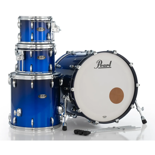 Pearl Masters Maple MM6 4pc Drum Set w/22x16BD w/L-Bracket R2 Mounts Kobalt Blue Fade Metallic - Drum Center Of Portsmouth