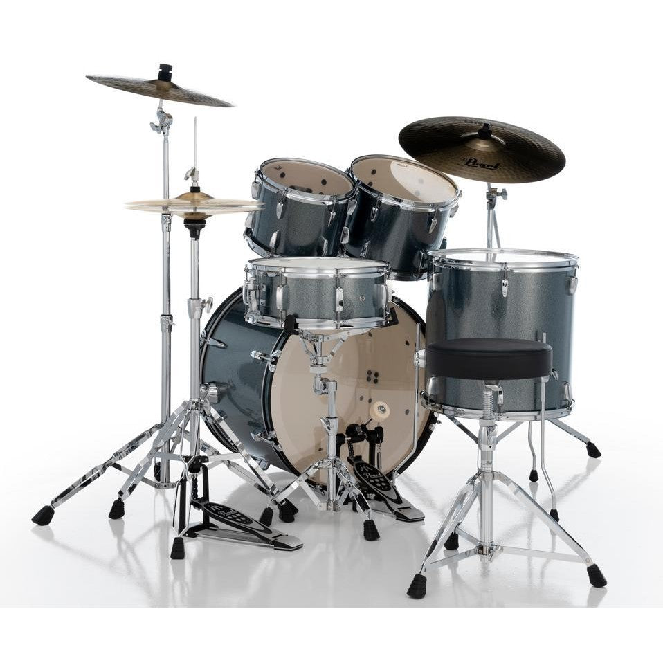 Pearl Roadshow 5pc Drum Set w/BRD1 Cymbals & FREE Cymbal Stand Aqua Blue Glitter - Drum Center Of Portsmouth