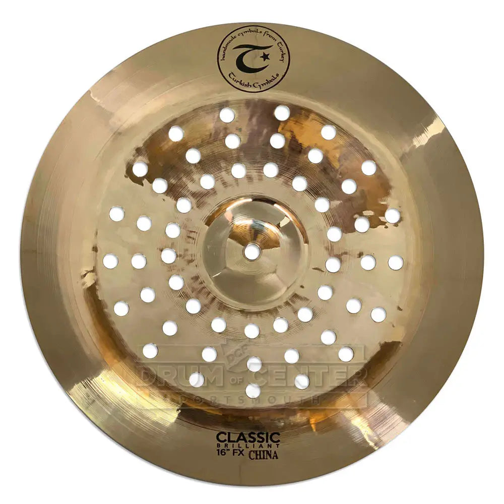 Turkish Classic Brilliant Holey China Cymbal 16" - Drum Center Of Portsmouth