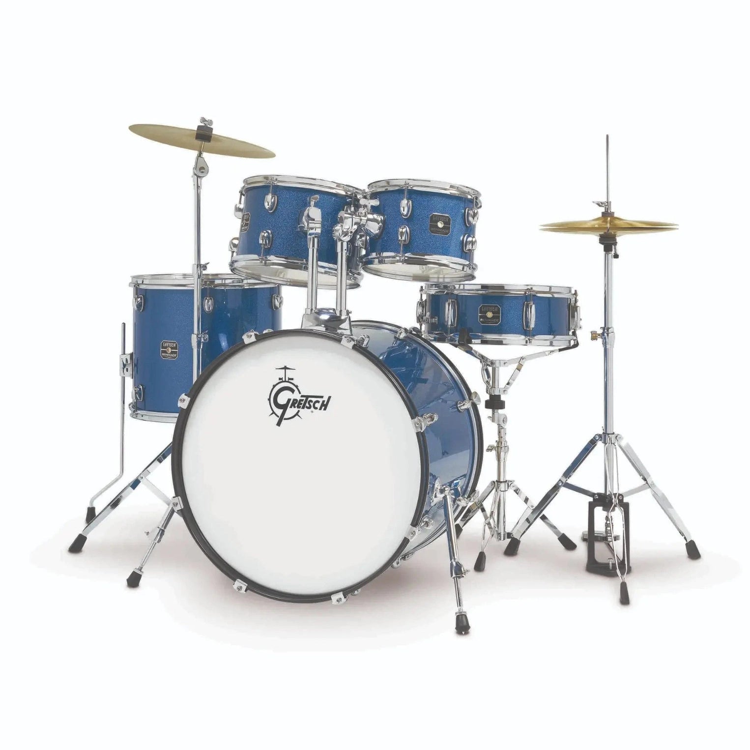 Gretsch Renegade 5pc Drum Set Blue Sparkle w/Hw & Cymbals - Drum Center Of Portsmouth
