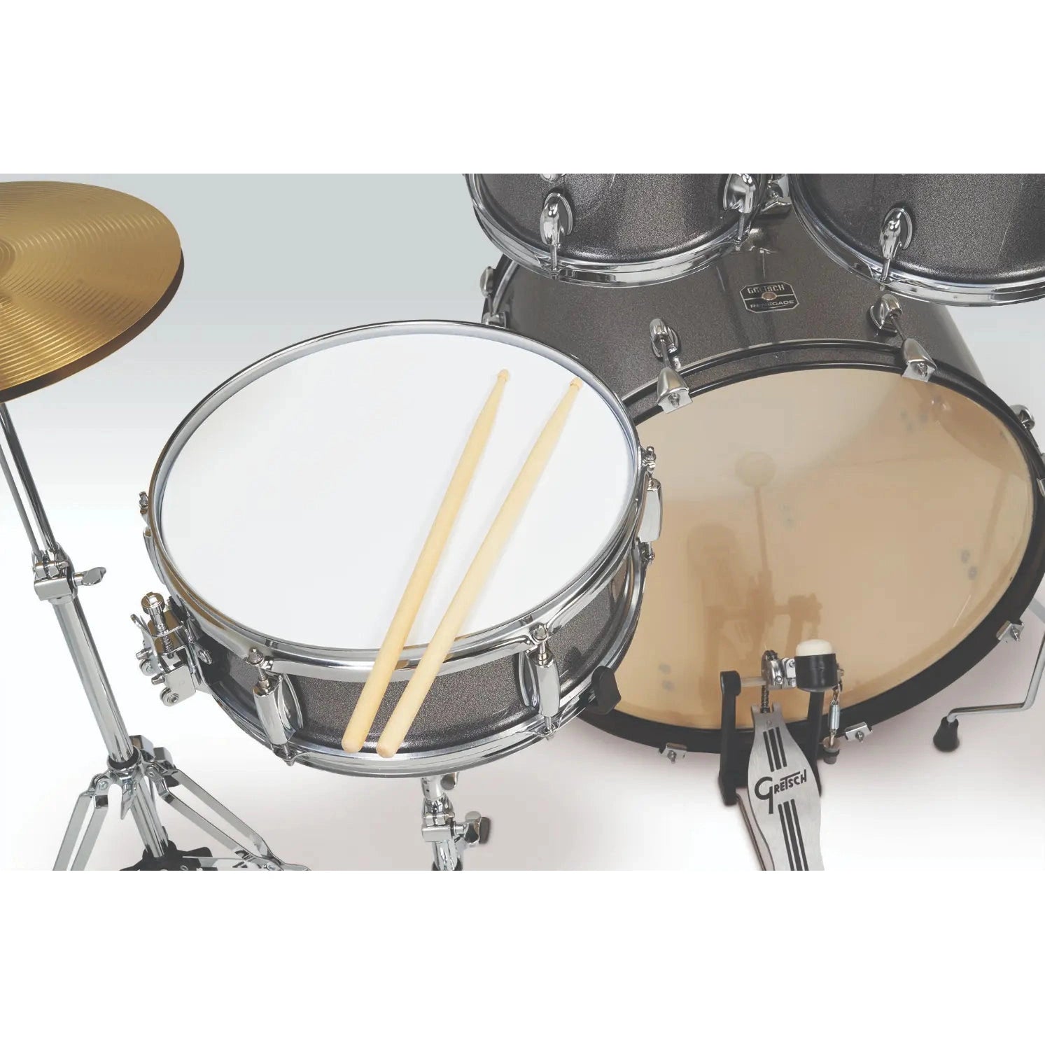 Gretsch Renegade 5pc Drum Set Grey Sparkle w/Hw & Cymbals - Drum Center Of Portsmouth