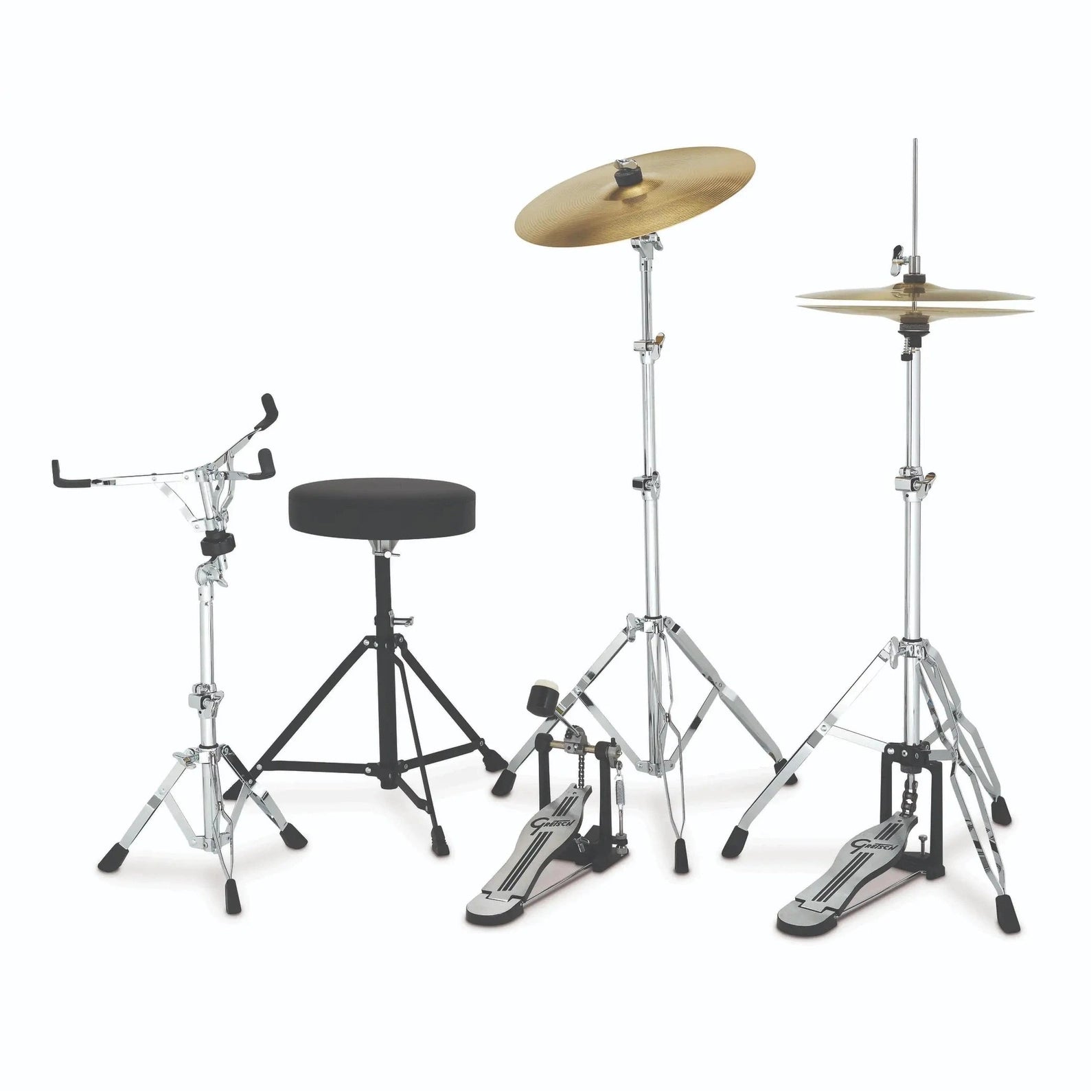 Gretsch Renegade 5pc Drum Set Grey Sparkle w/Hw & Cymbals - Drum Center Of Portsmouth