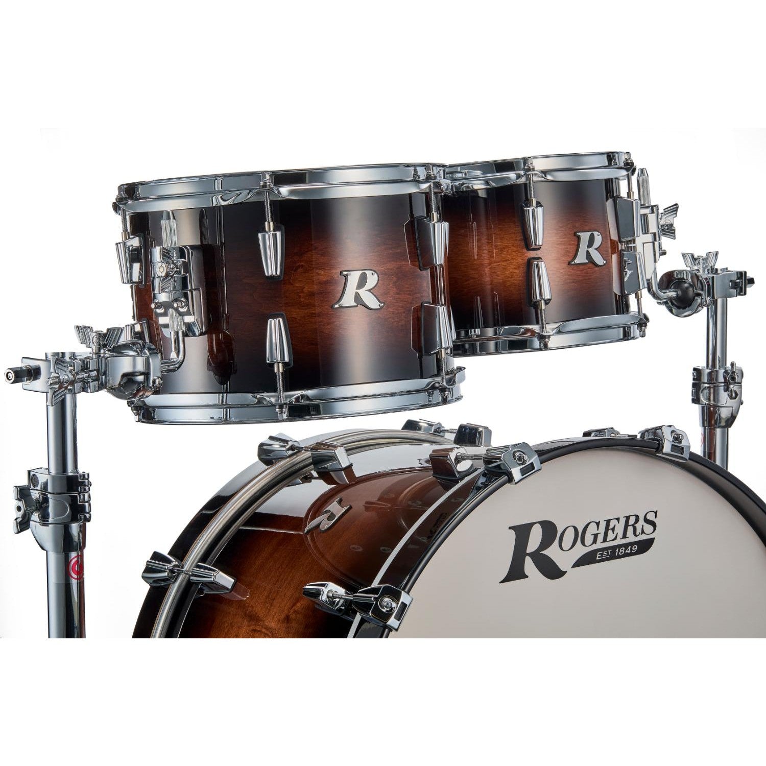 Rogers R Series 4pc Drum Set 22/10/12/16 Walnut Burst - Drum Center Of Portsmouth