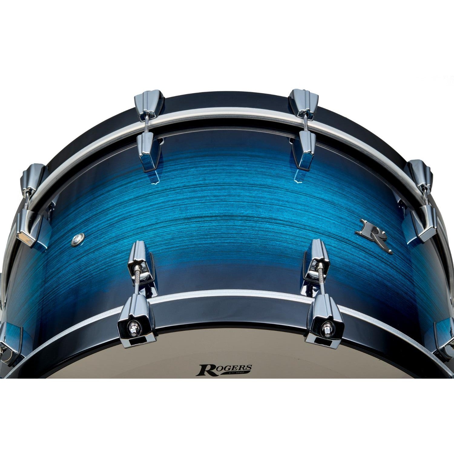 Rogers R Series Bass Drum 22x14 Brushed Blue Burst - Drum Center Of Portsmouth