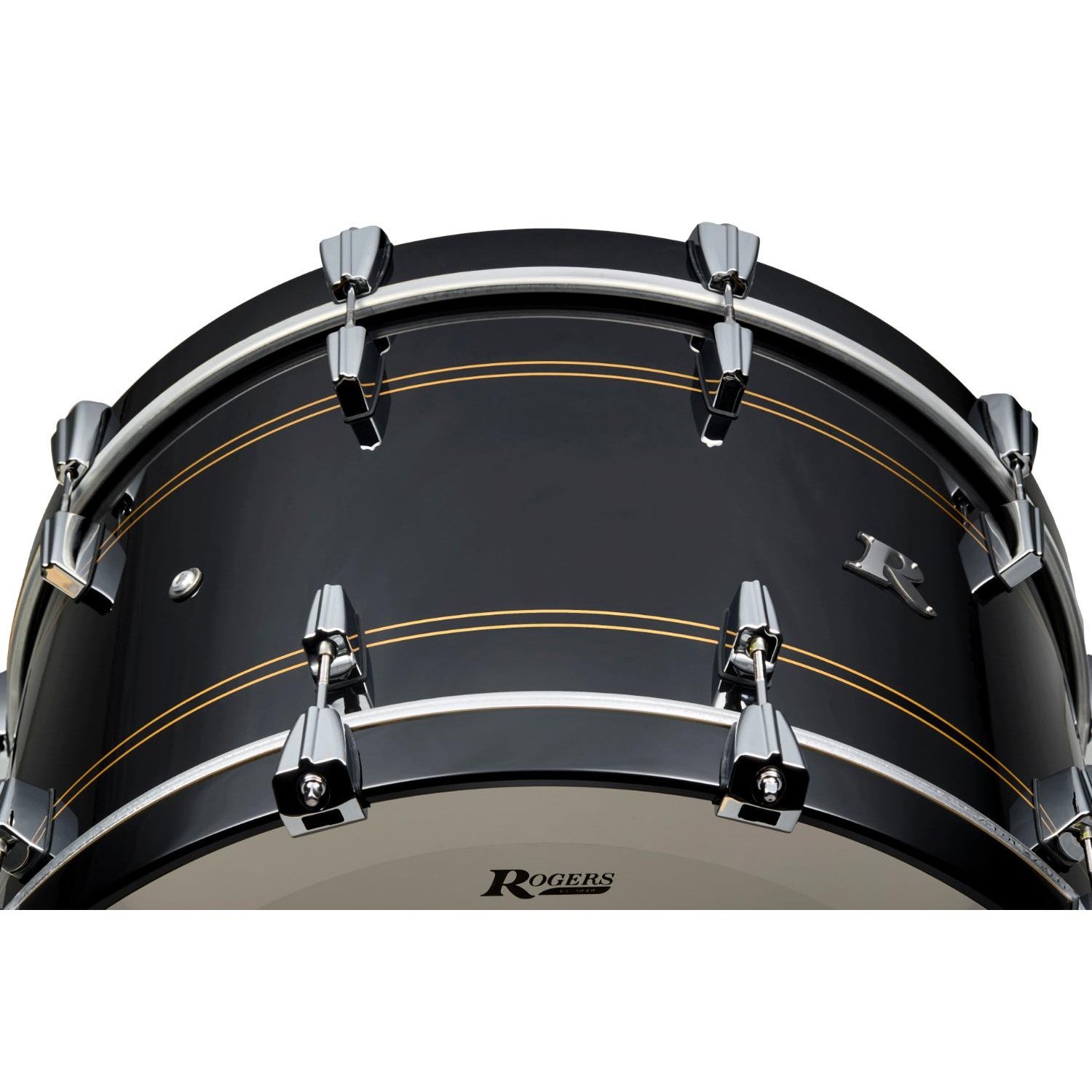 Rogers R Series Bass Drum 22x14 Piano Black Copper - Drum Center Of Portsmouth