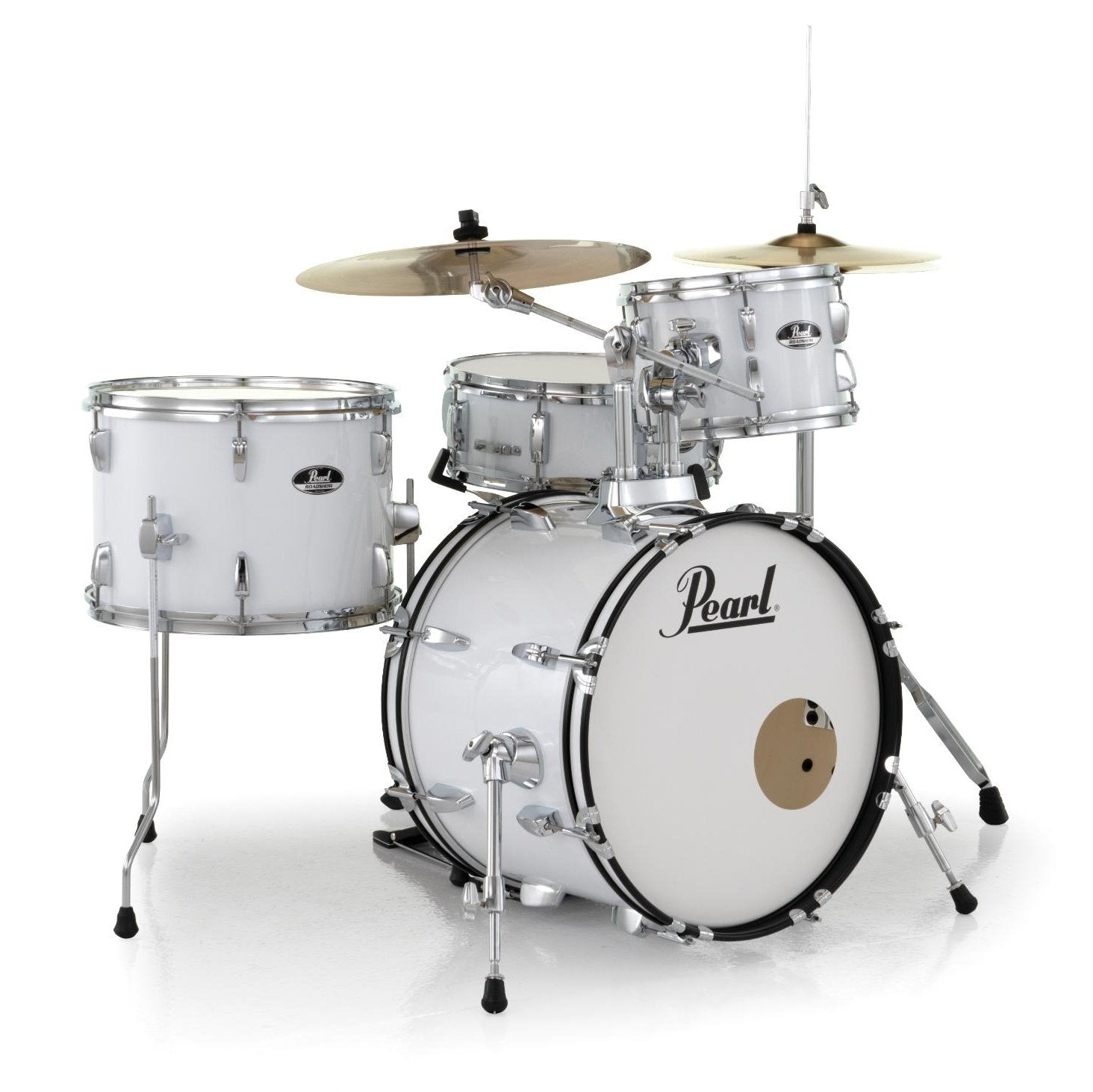 Pearl Roadshow 4pc Drum Set w/Hardware & Cymbals Pure White