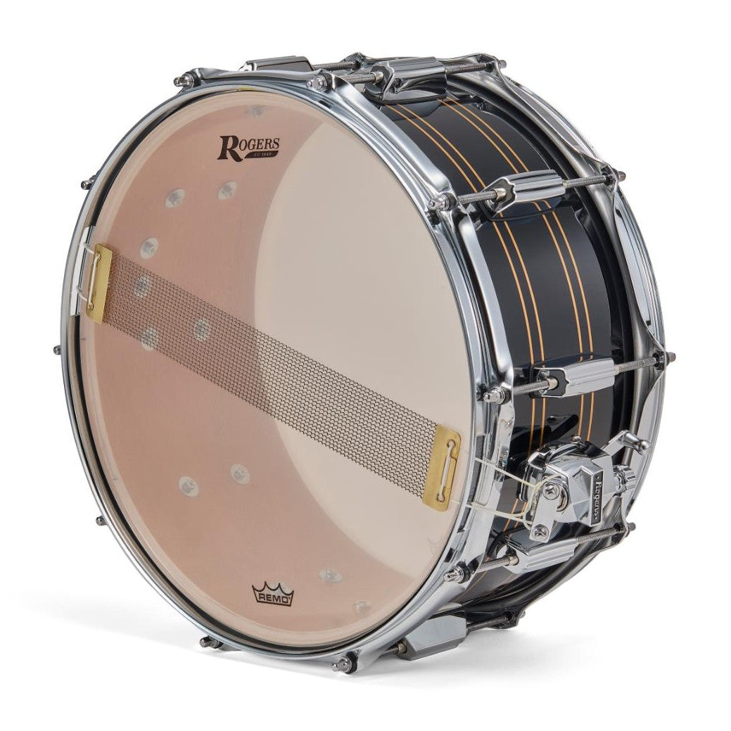 Rogers R Series Snare Drum 14x6.5 Piano Black Copper - Drum Center Of Portsmouth