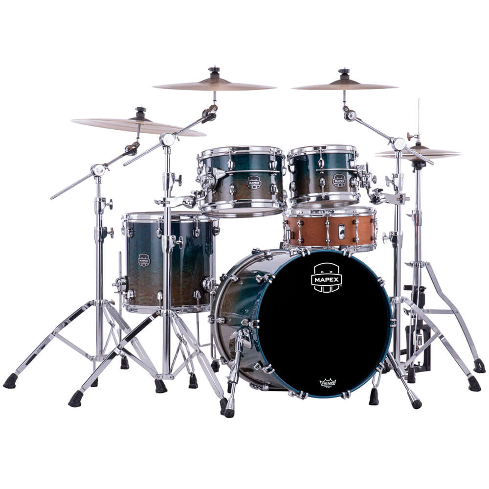 Mapex Saturn Evolution Fusion 4pc Maple Drum Set Exotic Aegean Fade