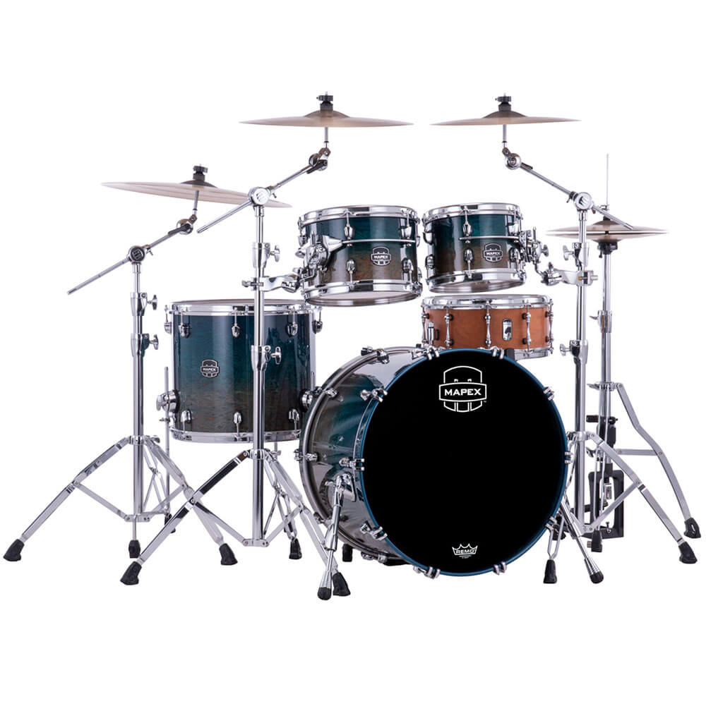 Mapex Saturn Evolution Classic 4pc Birch Drum Set Exotic Aegean Fade