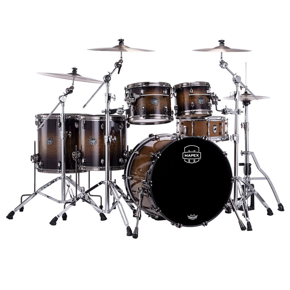 Mapex Saturn Evolution Workhorse 5pc Birch Drum Set Exotic Night Forest Burst