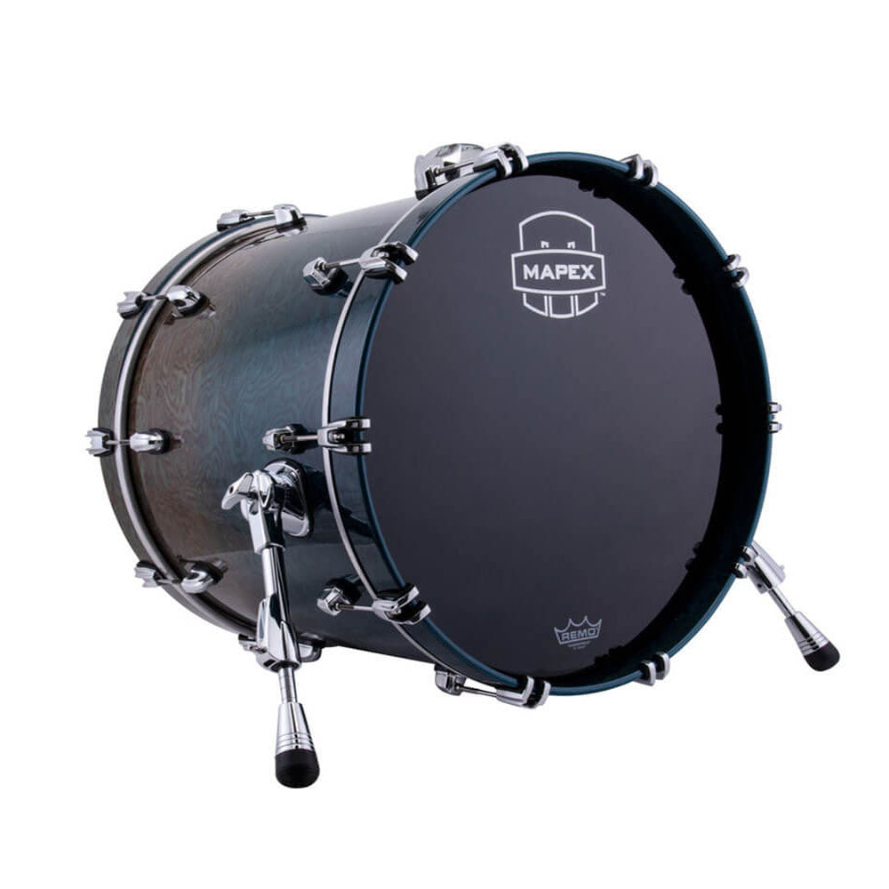 Mapex Saturn Evolution Maple Bass Drum 18x14 w/Mount Bracket Exotic Aegean Fade