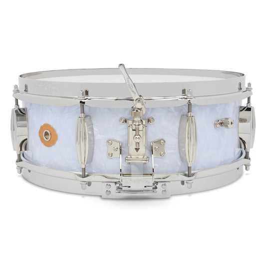 Slingerland Solid Maple Radio King Snare Drum 14x5 White Marine Pearl - Drum Center Of Portsmouth