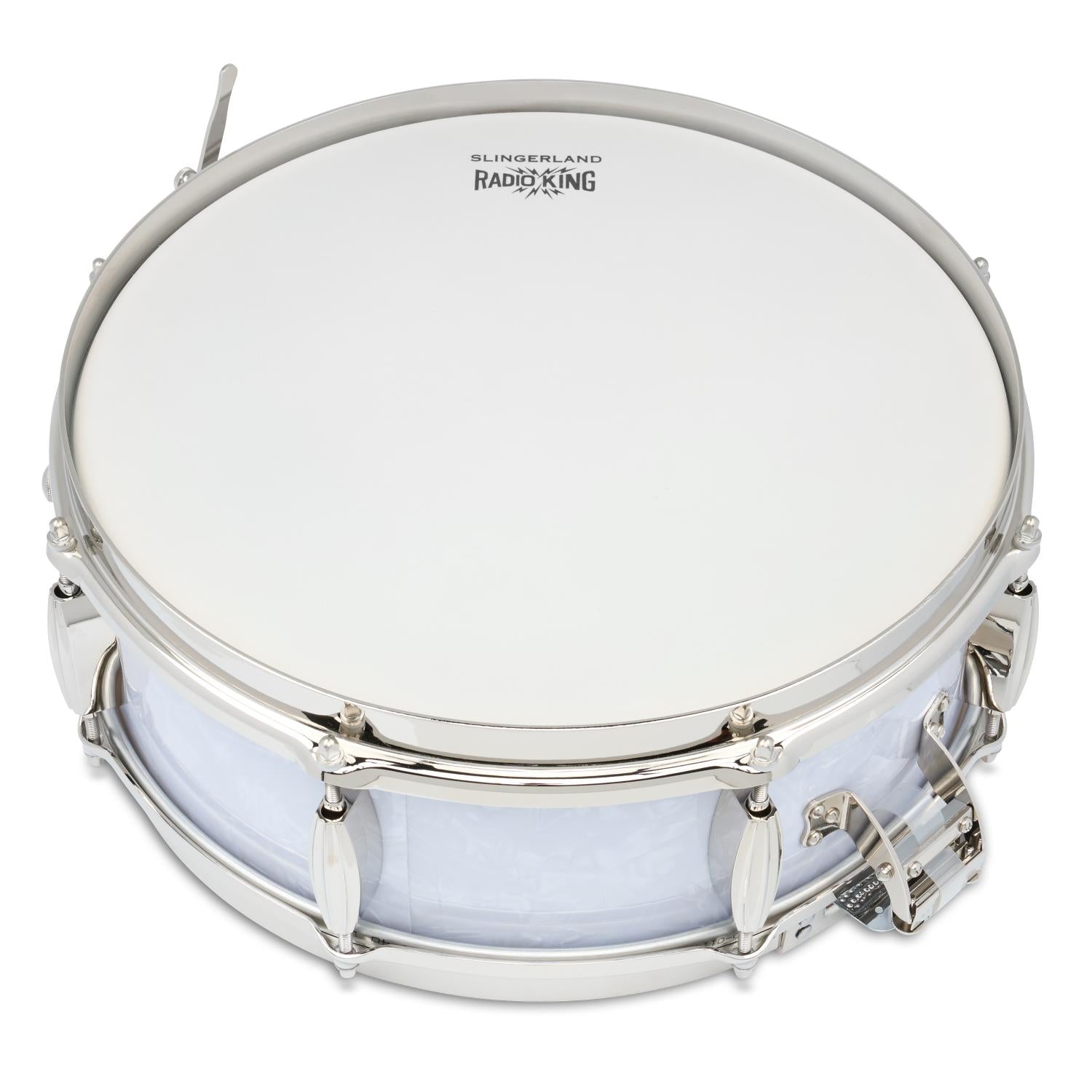 Slingerland Solid Maple Radio King Snare Drum 14x5 White Marine Pearl - Drum Center Of Portsmouth