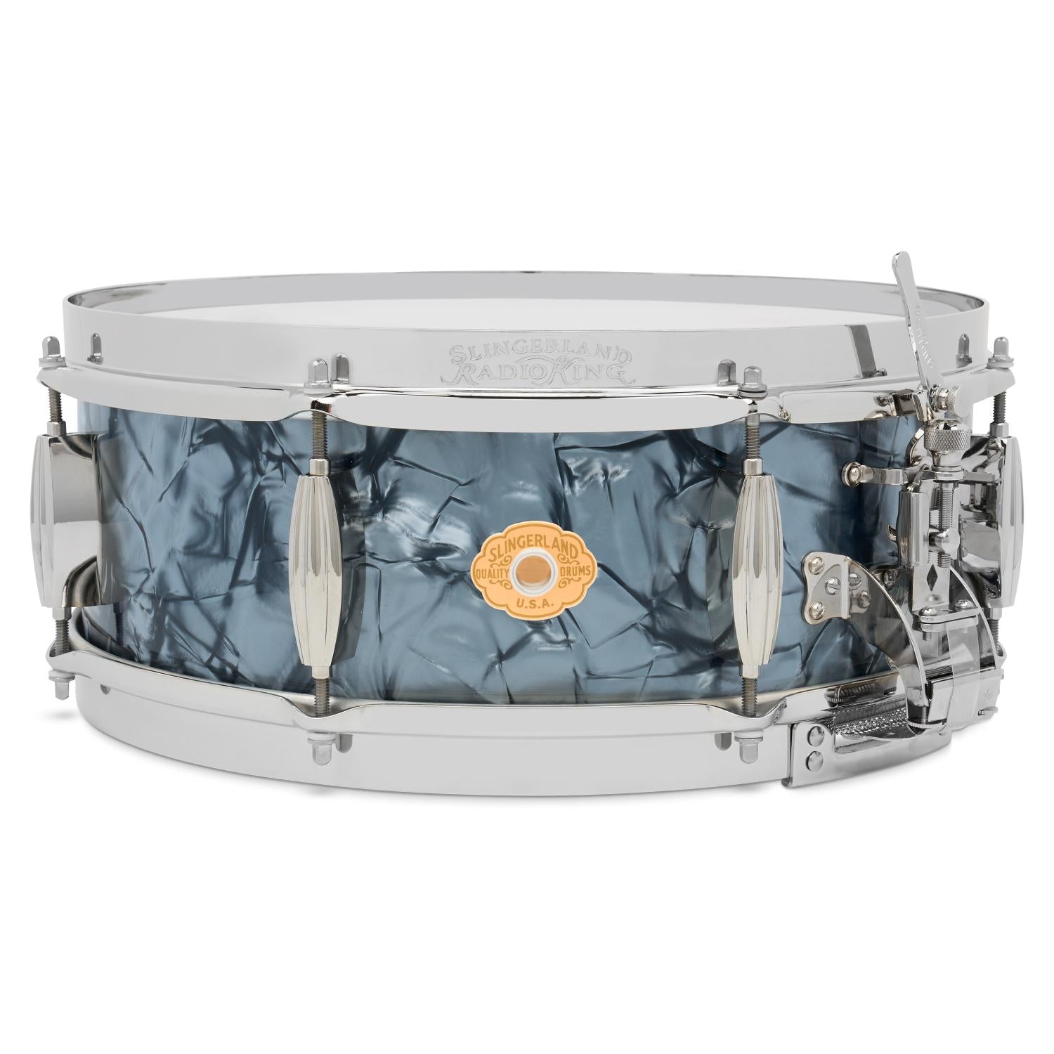 Slingerland Solid Maple Radio King Snare Drum 14x5 Black Diamond Pearl - Drum Center Of Portsmouth