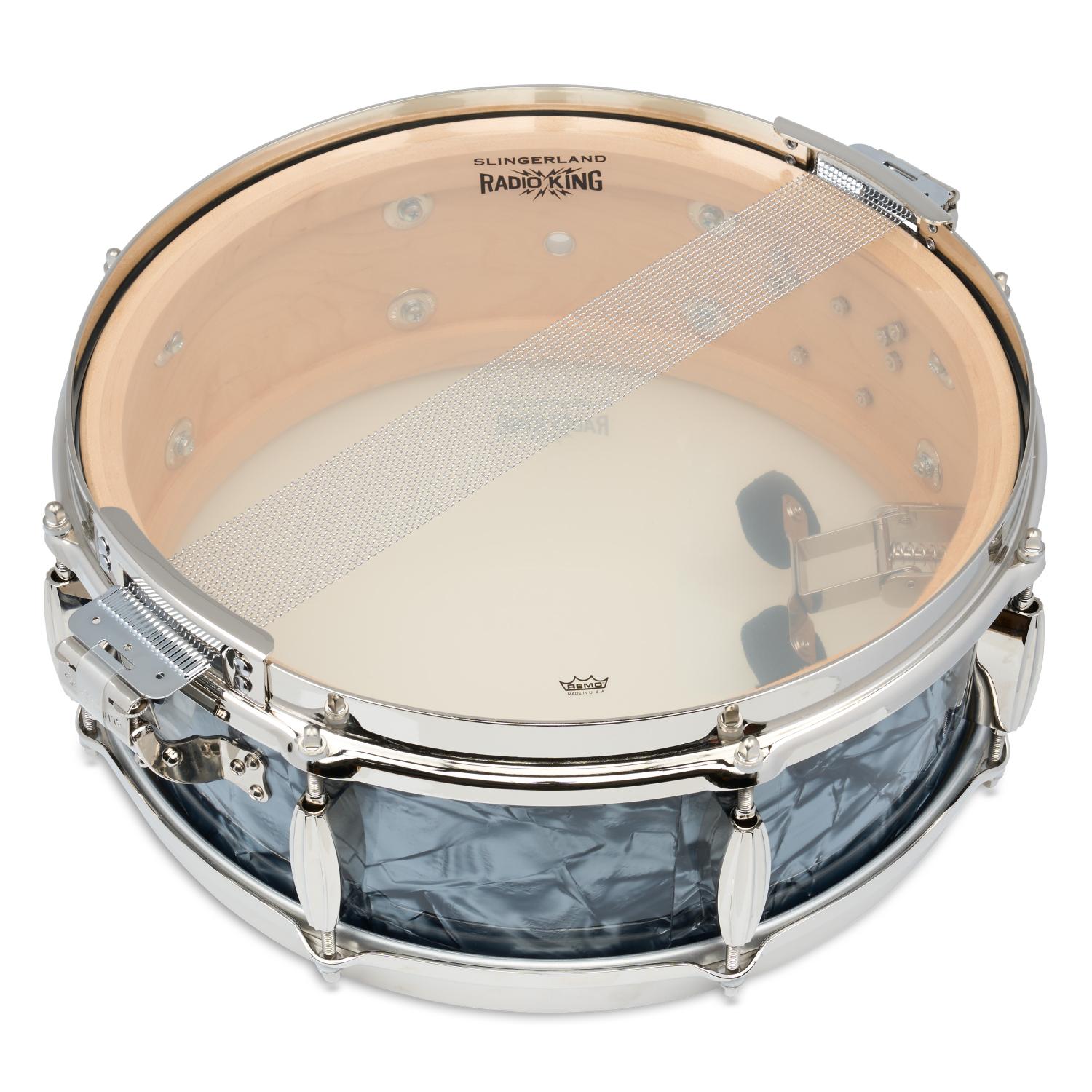 Slingerland Solid Maple Radio King Snare Drum 14x5 Black Diamond Pearl - Drum Center Of Portsmouth