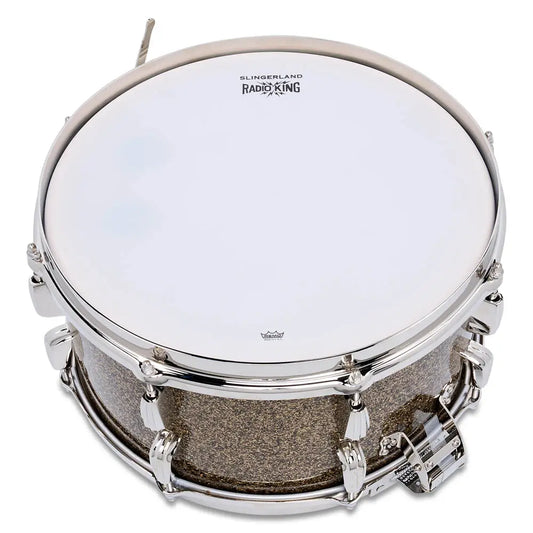 Slingerland Radio King Solid Maple Snare Drum 14x7 Gold Glass - Drum Center Of Portsmouth