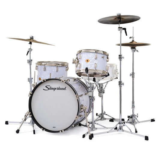 Slingerland Radio King 3pc Drum Set 20/12/14 White Marine Pearl