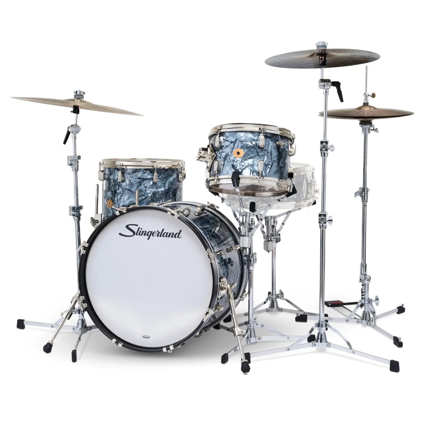 Slingerland Radio King 3pc Drum Set 20/12/14 Black Diamond Pearl