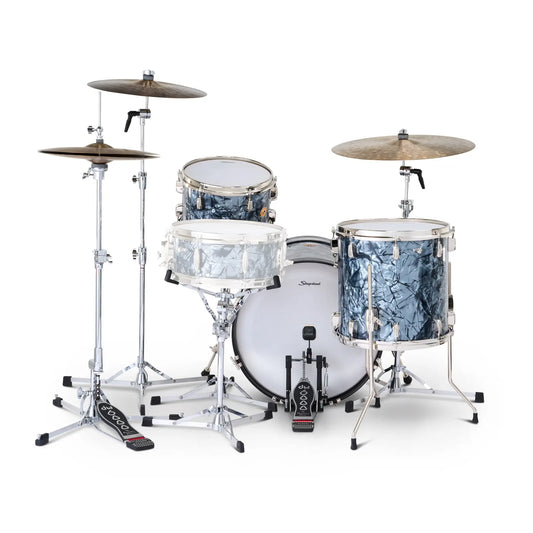 Slingerland Radio King 3pc Drum Set 20/12/14 Black Diamond Pearl
