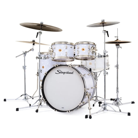 Slingerland Radio King 4pc Drum Set 22/10/12/16 White Marine Pearl