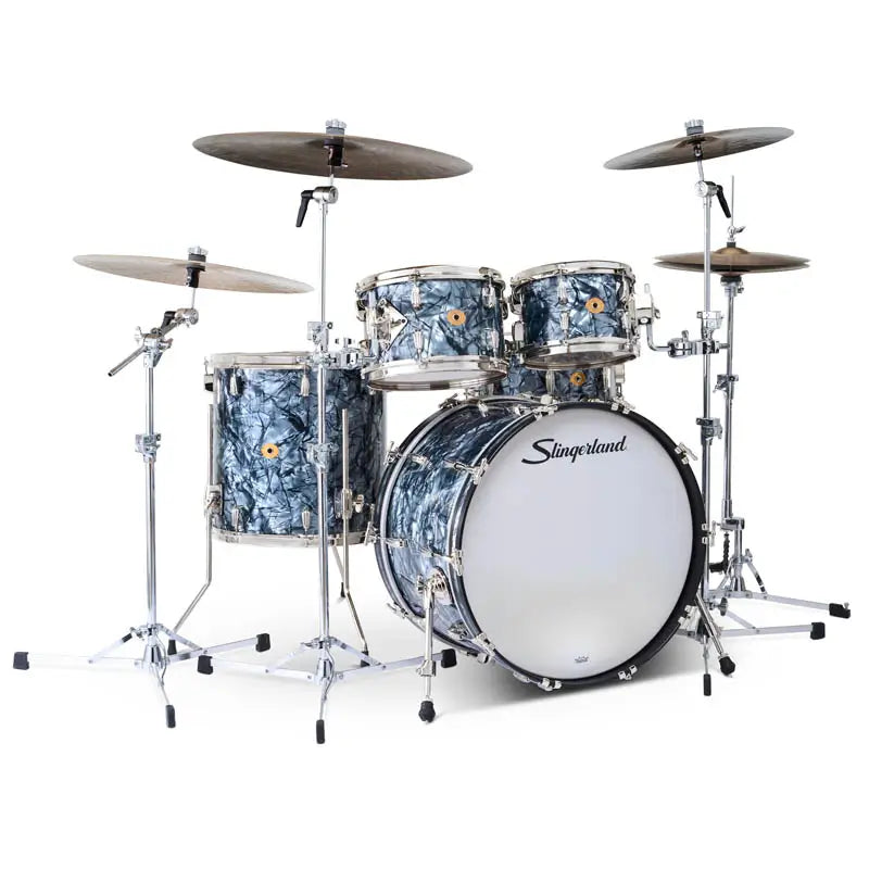 Slingerland Radio King 5pc Drum Set 22/10/12/16/14 Black Diamond Pearl