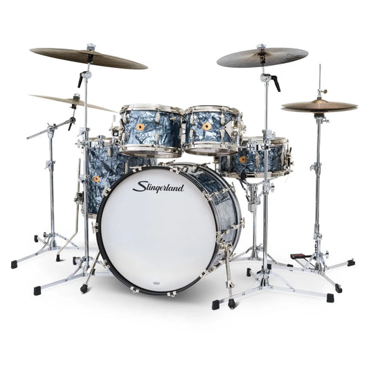 Slingerland Radio King 5pc Drum Set 22/10/12/16/14 Black Diamond Pearl