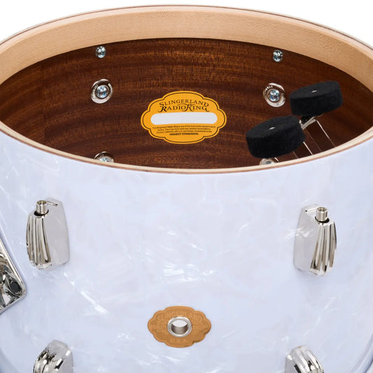 Slingerland Radio King 3pc Drum Set 24/13/16 White Marine Pearl