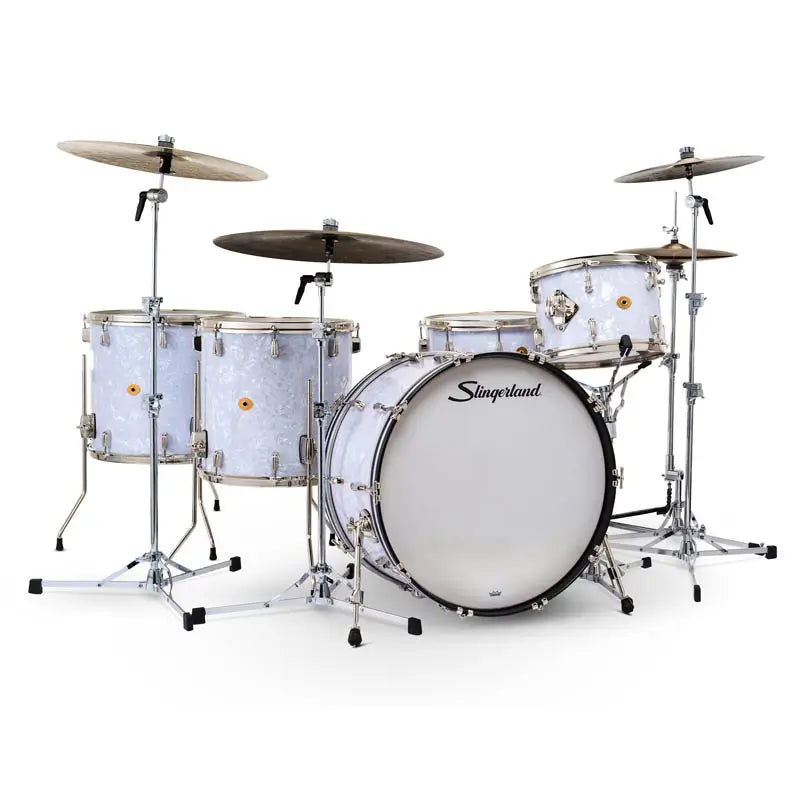 Slingerland Radio King 5pc Drum Set 24/13/16/18/14 White Marine Pearl