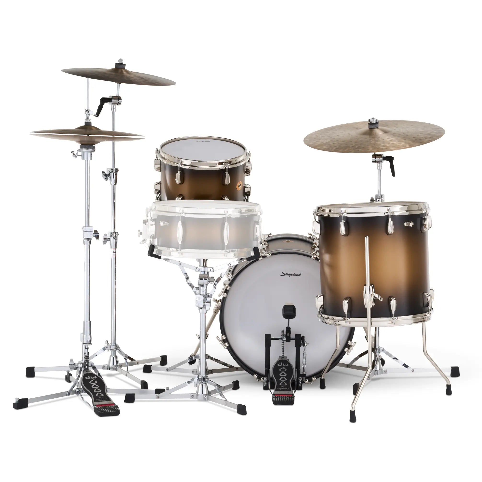 Slingerland Radio King 3pc Drum Set 18/12/14 Black & Gold Lacquer