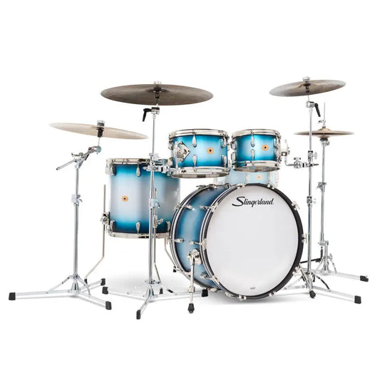 Slingerland Radio King 4pc Drum Set 22/10/12/16 Blue & Silver Lacquer