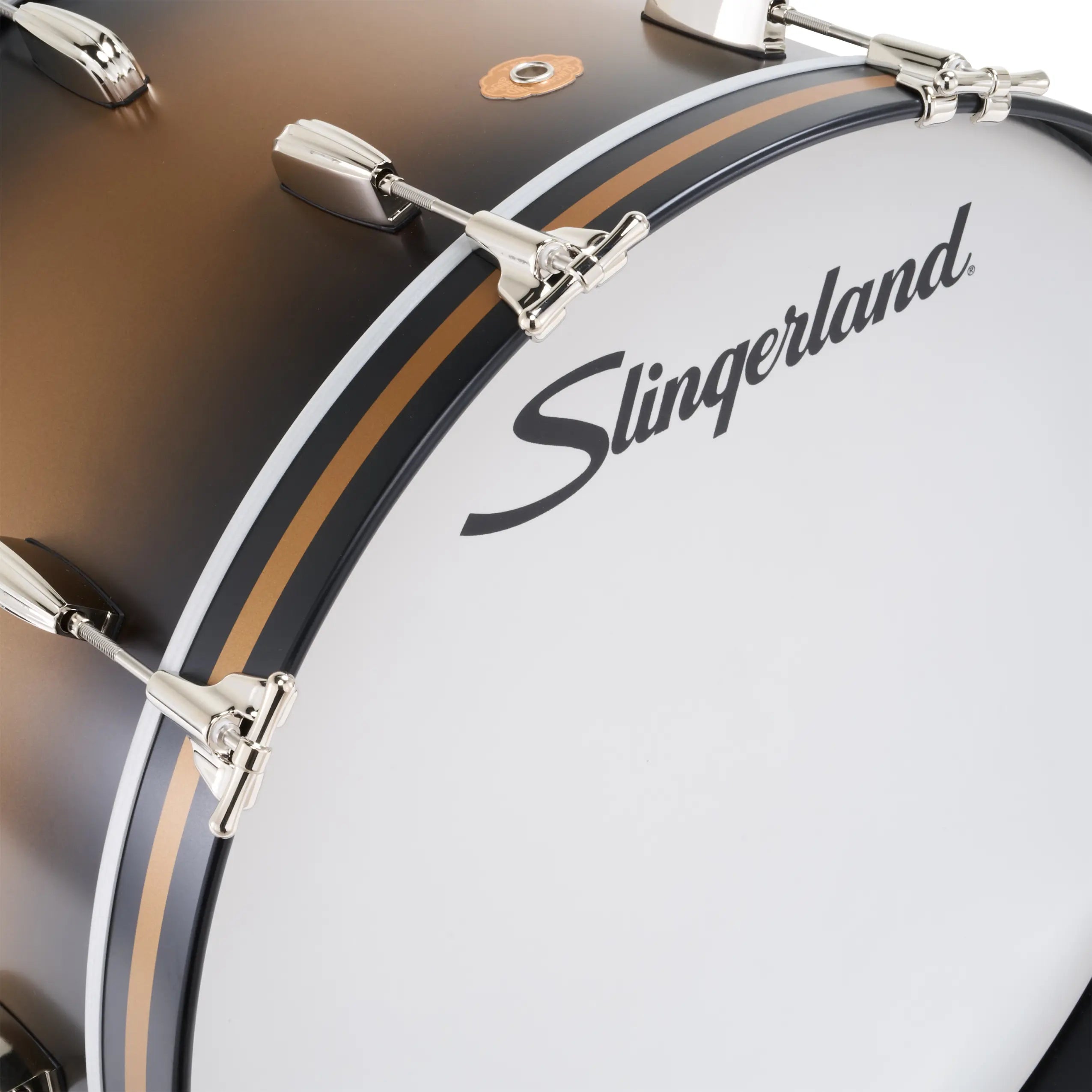 Slingerland Radio King 4pc Drum Set 22/10/12/16 Black & Gold Lacquer
