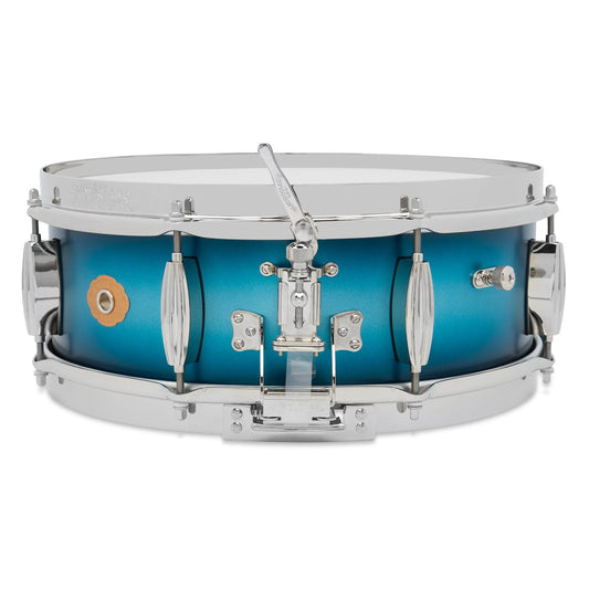 Slingerland Solid Maple Radio King Snare Drum 14x5 Silver & Blue Duco Lacquer - Drum Center Of Portsmouth