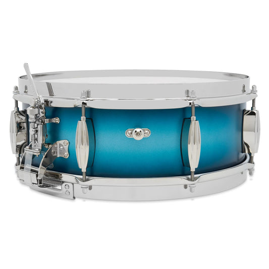 Slingerland Solid Maple Radio King Snare Drum 14x5 Silver & Blue Duco Lacquer - Drum Center Of Portsmouth