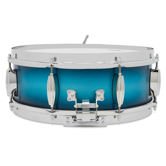 Slingerland Solid Maple Radio King Snare Drum 14x5 Silver & Blue Duco Lacquer - Drum Center Of Portsmouth