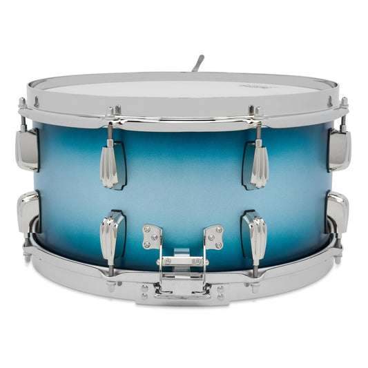 Slingerland Solid Maple Radio King Snare Drum 14x7 Silver & Blue Duco Lacquer - Drum Center Of Portsmouth