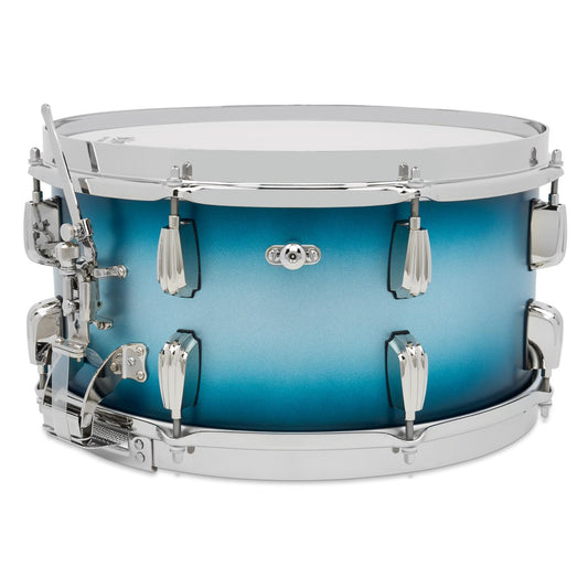 Slingerland Solid Maple Radio King Snare Drum 14x7 Silver & Blue Duco Lacquer - Drum Center Of Portsmouth