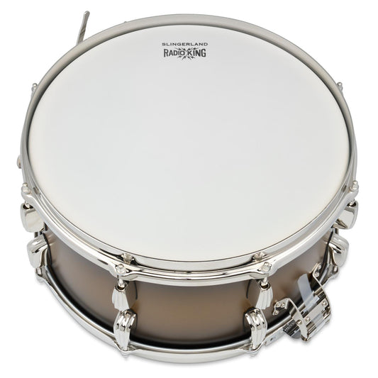 Slingerland Solid Maple Radio King Snare Drum 14x7 Black & Gold Duco Lacquer - Drum Center Of Portsmouth