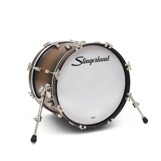 Slingerland Radio King Bass Drum 18x14 Black & Gold Lacquer