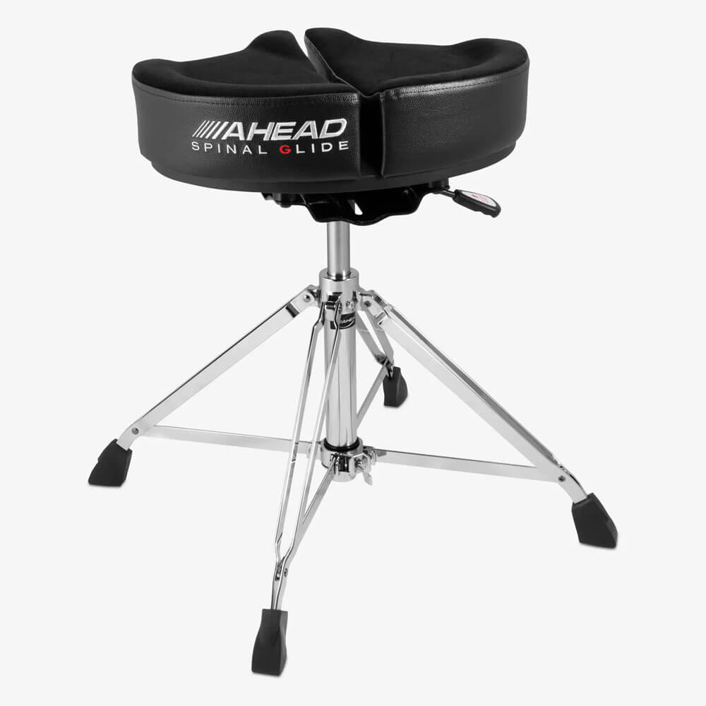 Ahead Spinal G-Drum Throne Black Saddle 4-Leg w/Hydraulic Lift Base - Drum Center Of Portsmouth