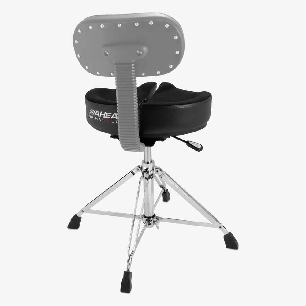 Ahead Spinal G-Drum Throne Black Saddle 4-Leg w/Hydraulic Lift Base - Drum Center Of Portsmouth