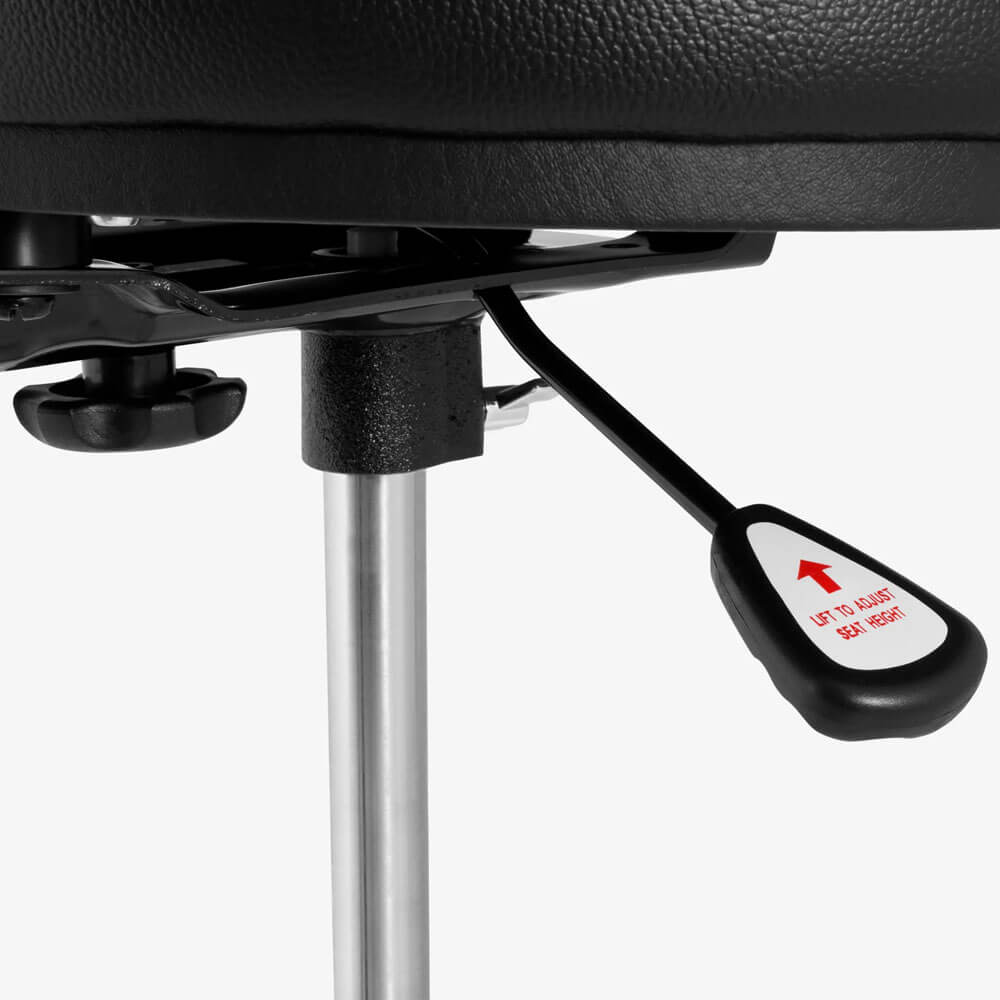 Ahead Spinal G-Drum Throne Black Saddle 4-Leg w/Hydraulic Lift Base - Drum Center Of Portsmouth