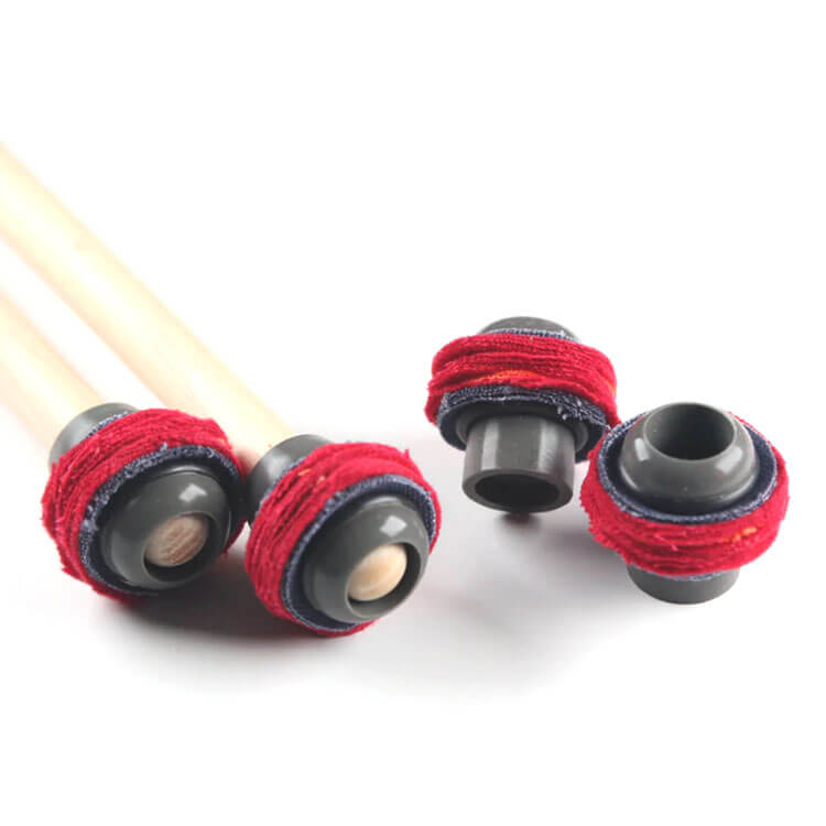 Tackle LowTops Stick-to-Mallet Converter Tips, Stacked Flannel/Canvas - Drum Center Of Portsmouth